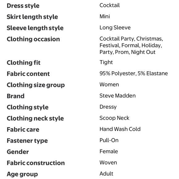 Steve Madden Women’s Sequin Cocktail Mini Dress - Silver & Black - Small NWT - Picture 6 of 12